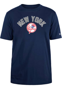 New Era New York Yankees Navy Blue Arch Name Short Sleeve T Shirt