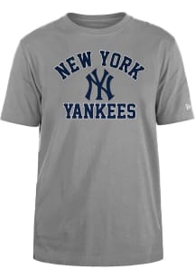 New Era New York Yankees Grey Heart And Soul Short Sleeve T Shirt