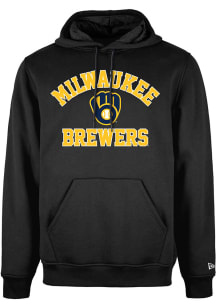 New Era Milwaukee Brewers Mens Navy Blue Heart And Soul Long Sleeve Hoodie