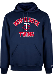 New Era Minnesota Twins Mens Navy Blue Heart And Soul Long Sleeve Hoodie