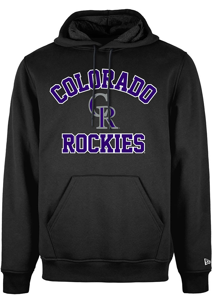 New Era Colorado Rockies Mens BLACK Heart And Soul Hoodie - 590004492