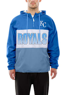New Era Kansas City Royals Mens Blue Leisure Windbreaker Pullover Jackets