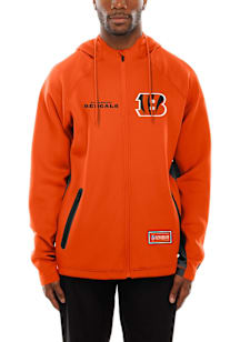 New Era Cincinnati Bengals Mens Orange Combine Collection Long Sleeve Zip