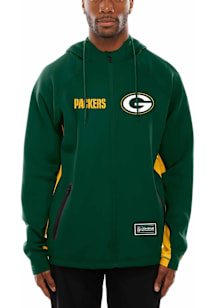 New Era Green Bay Packers Mens Green Combine Collection Long Sleeve Zip