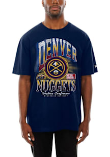 New Era Denver Nuggets Navy Blue Sport Classics Short Sleeve T Shirt