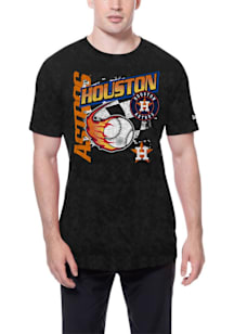 New Era Houston Astros Black Racing Short Sleeve Fashion T Shirt