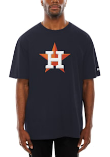New Era Houston Astros Navy Blue Primary Logo Short Sleeve T Shirt