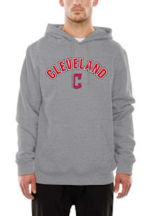 New Era Cleveland Guardians Mens Grey Arch Name Mascot Hood