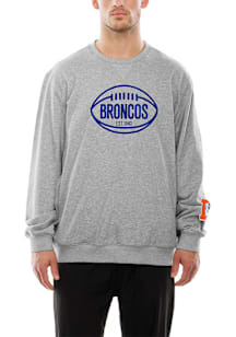 New Era Denver Broncos Mens Grey Retro Sport Night Long Sleeve Fashion Sweatshirt