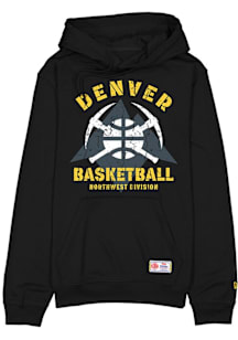 New Era Denver Nuggets Mens Black City Edition Long Sleeve Hoodie