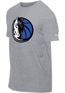 New Era Dallas Mavericks Grey Primary Team Logo Short Sleeve T Shirt