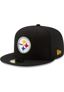 New Era Pittsburgh Steelers Mens Black Basic 59FIFTY Fitted Hat