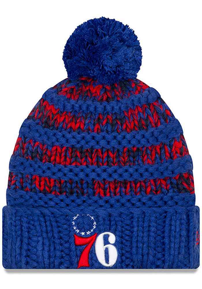New Era Philadelphia 76ers Blue Layer Cuff Womens Knit Hat