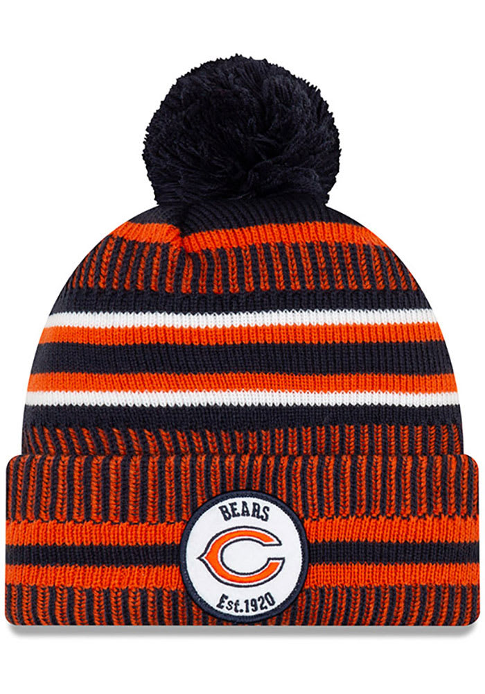 New Era Chicago Bears Navy Blue 2019 Official Home Sport Mens Knit Hat