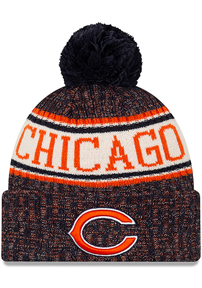 New Era Chicago Bears Navy Blue NE18 Sport Mens Knit Hat