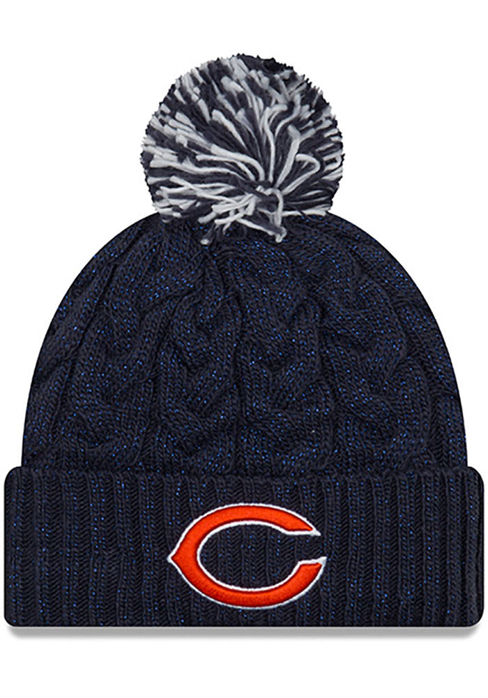 New Era Chicago Bears Navy Blue Cozy Cable Womens Knit Hat