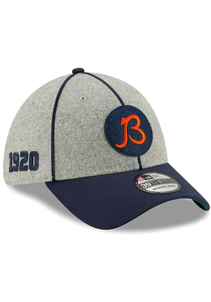 New Era Chicago Bears Grey JR 2019 Official Sideline Home 39THIRTY Youth Flex Hat