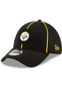 New Era Pittsburgh Steelers Mens Black 2019 1920 Sideline Home 39THIRTY Flex Hat