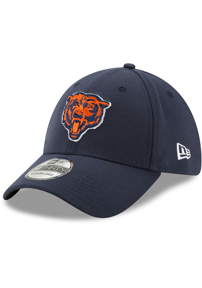 New Era Chicago Bears Mens Navy Blue Team Classic 39THIRTY Flex Hat