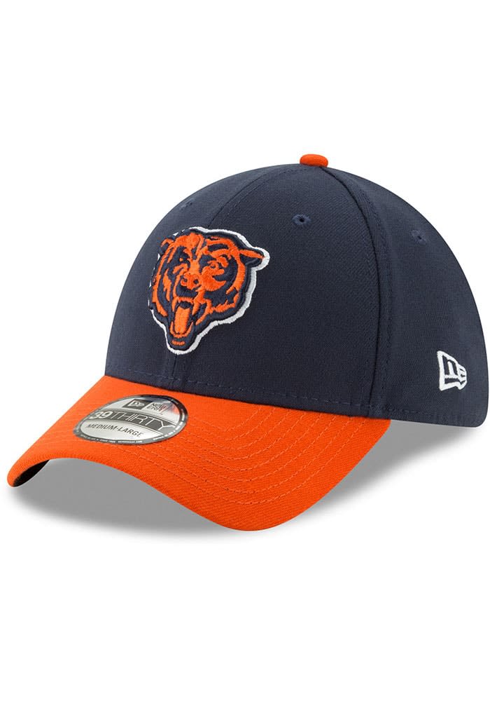 Men's New Era Navy Chicago Bears Bear Head The League 9FORTY Adjustable Hat