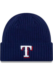 New Era Texas Rangers Blue Core Classic Cuff Mens Knit Hat
