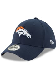New Era Denver Broncos Mens Navy Blue Team Classic 39THIRTY Flex Hat
