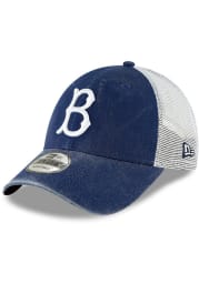 New Era Brooklyn Cooperstown Trucker 9FORTY Adjustable Hat - Blue