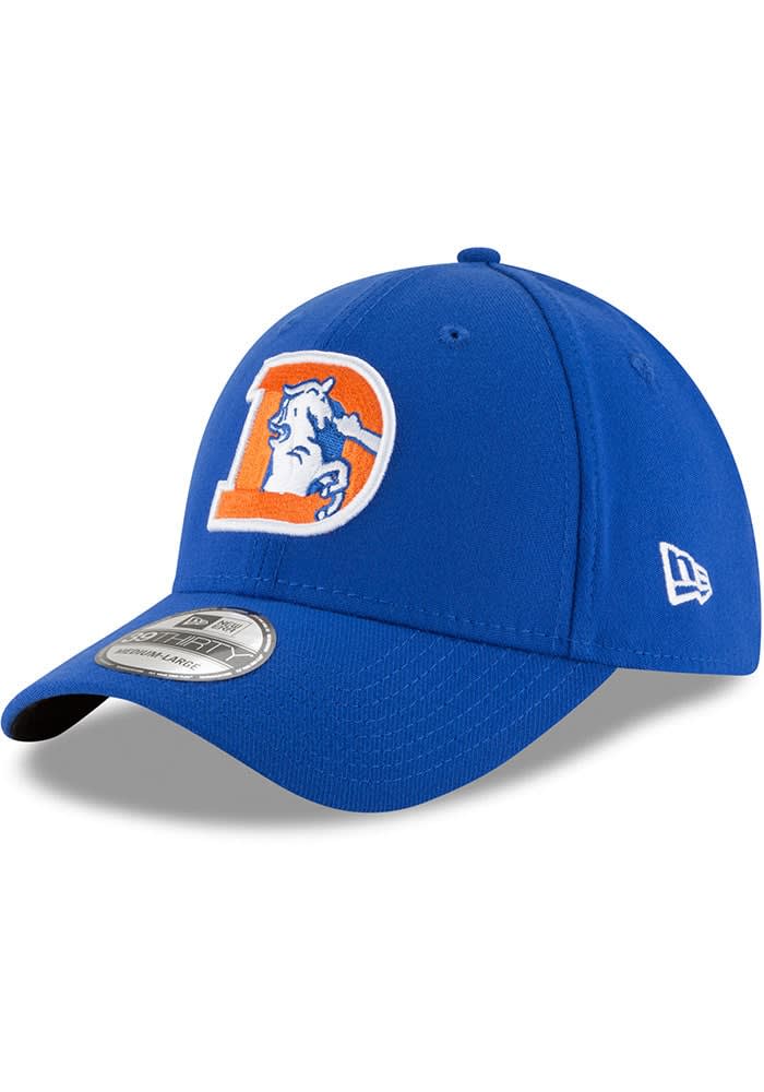 Men's New Era White Denver Broncos Throwback Team Neo 39THIRTY Flex Hat