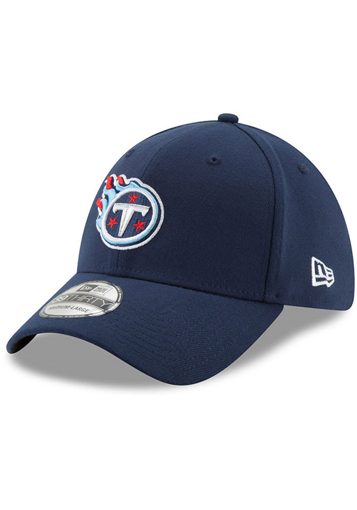 New Era Tennessee Titans Mens Navy Blue Team Classic 39THIRTY Flex Hat