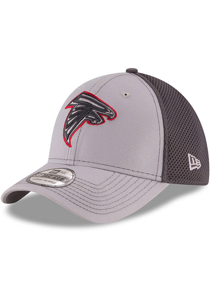 New Era Atlanta Falcons Mens Grey Grayed Out Neo 39THIRTY Flex Hat