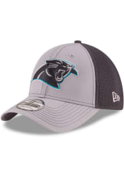 New Era Carolina Panthers Mens Grey Grayed Out Neo 39THIRTY Flex Hat
