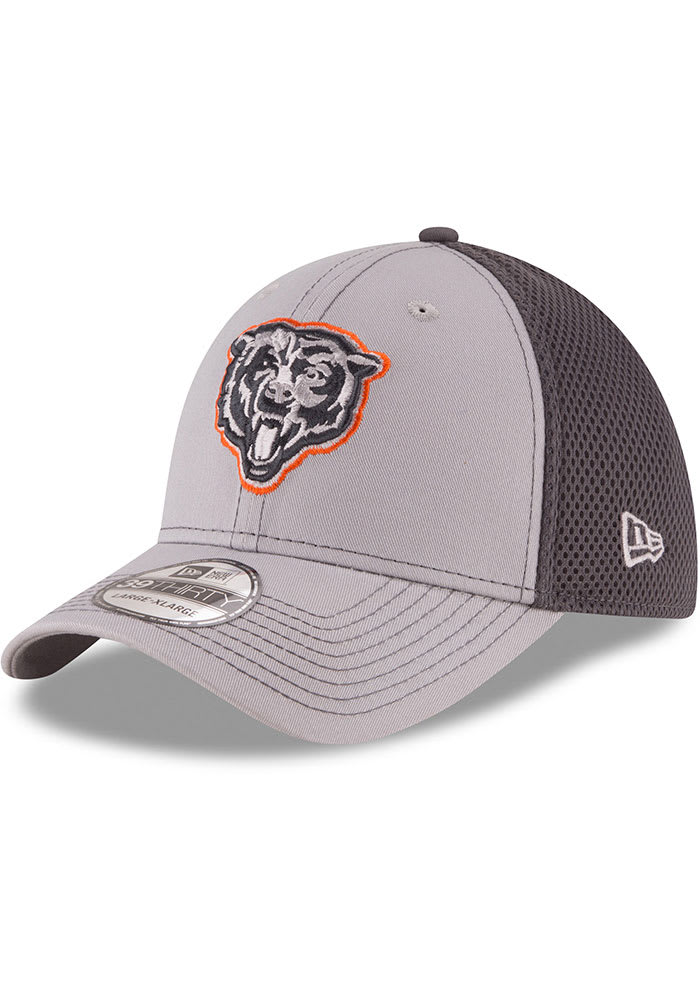 New Era Chicago Bears Mens Grey Grayed Out Neo 39THIRTY Flex Hat