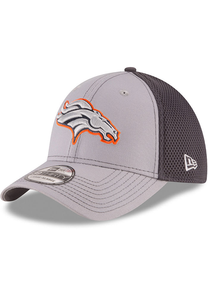 Men's New Era Orange Denver Broncos Team Neo Pop 39THIRTY Flex Hat