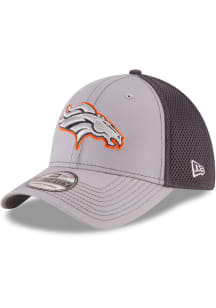 New Era Denver Broncos Mens Grey Grayed Out Neo 39THIRTY Flex Hat