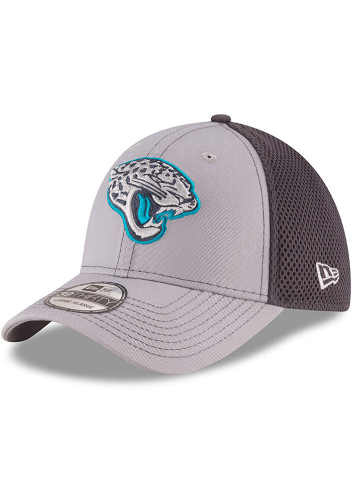 New Era Jacksonville Jaguars Mens Grey Grayed Out Neo 39THIRTY Flex Hat
