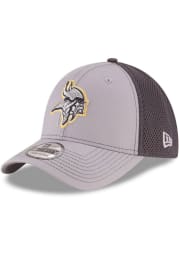 New Era Minnesota Vikings Mens Grey Grayed Out Neo 39THIRTY Flex Hat