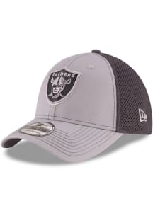 New Era Las Vegas Raiders Mens Grey Grayed Out Neo 39THIRTY Flex Hat