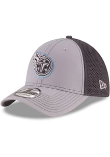 New Era Tennessee Titans Mens Grey Grayed Out Neo 39THIRTY Flex Hat