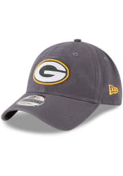 New Era Green Bay Packers Core Classic 9TWENTY Adjustable Hat - Grey