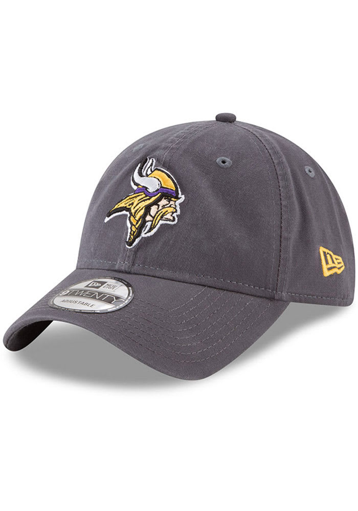 New Era Minnesota Vikings Core Classic 9TWENTY Adjustable Hat - Grey