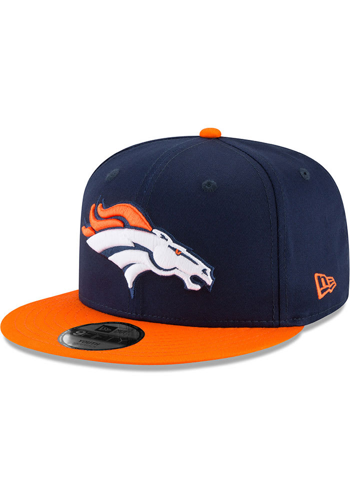 New Era Denver Broncos Navy Blue JR Baycik 9FIFTY Youth Snapback Hat