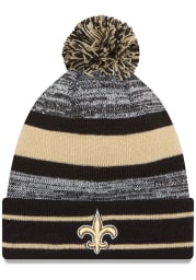 New Era New Orleans Saints Black Cuff Pom Mens Knit Hat