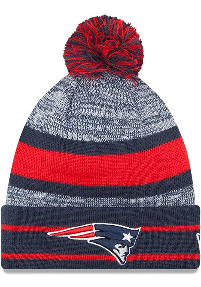 New England Patriots New Era NAVY Cuff Pom Knit Hat - 59001187