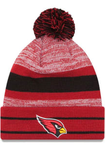 New Era Arizona Cardinals Red Cuff Pom Mens Knit Hat