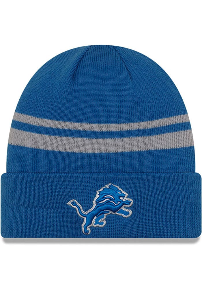 New Era Detroit Lions Black Bossed Cuff Knit Mens Knit Hat