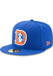 New Era Denver Broncos Mens Blue Basic 59FIFTY Fitted Hat