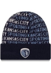 New Era Sporting Kansas City Chant Baby Knit Hat - Navy Blue