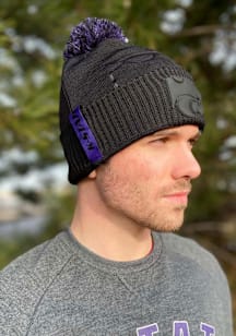 New Era K-State Wildcats Black Dart Cuff Pom Tech Mens Knit Hat