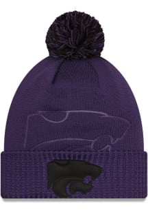 New Era K-State Wildcats Purple Dart Cuff Pom Tech Mens Knit Hat