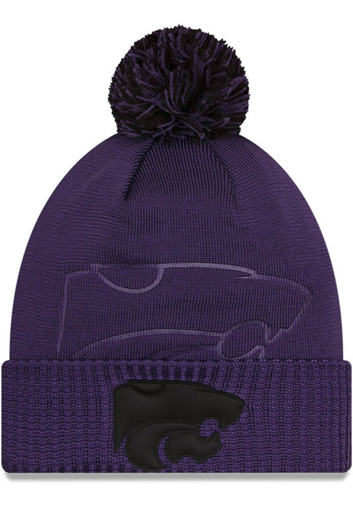 New Era K-State Wildcats Purple Dart Cuff Pom Tech Mens Knit Hat